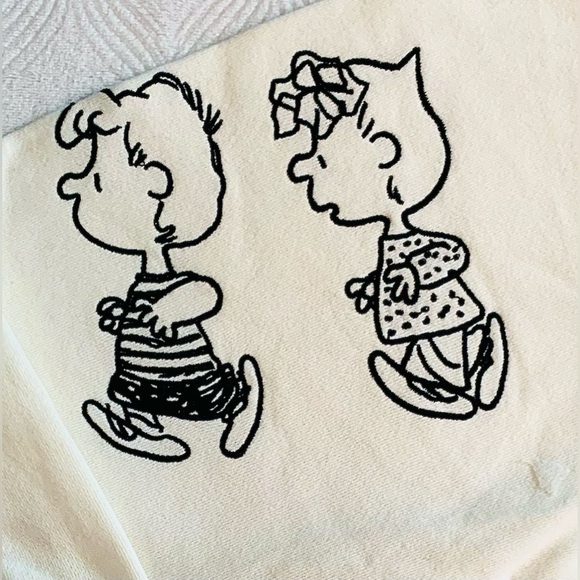 Peanuts Snoopy and The Gang Spirit Jersey Style Embroidered Sweatshirt - Picture 8 of 12